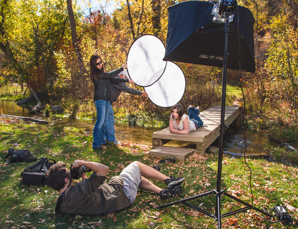 The photographers at work